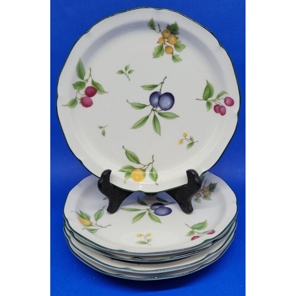 Noritake Gala Cuisine Fruit Parfait 6 3/4" Bread Plates Bundle of 5